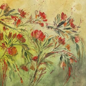 Fuego en flor 100 x 80